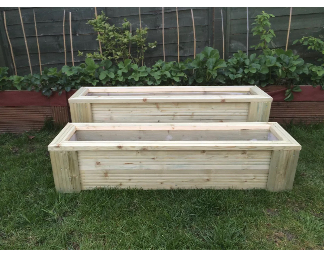 DELUXE FLOWER TROUGH GARDEN PLANTER WINDOW BOX